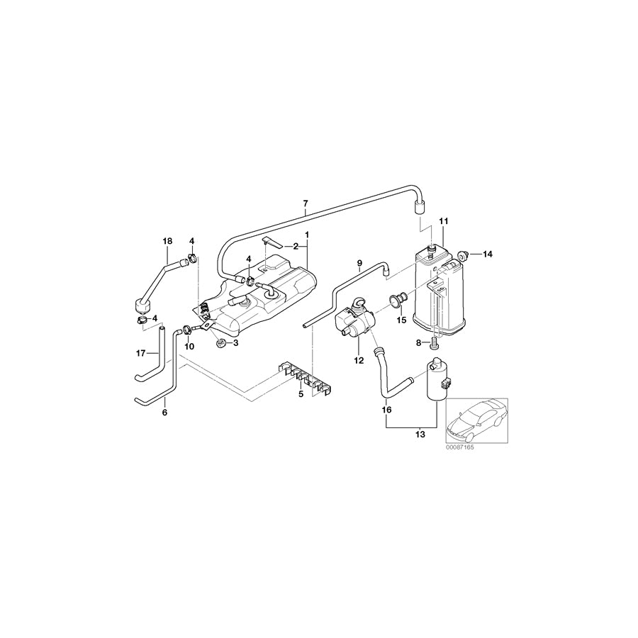 Genuine BMW 16131183308 E39 Vent Pipe (Inc. 540i, M5 & 540iP) | ML Performance UK Car Parts