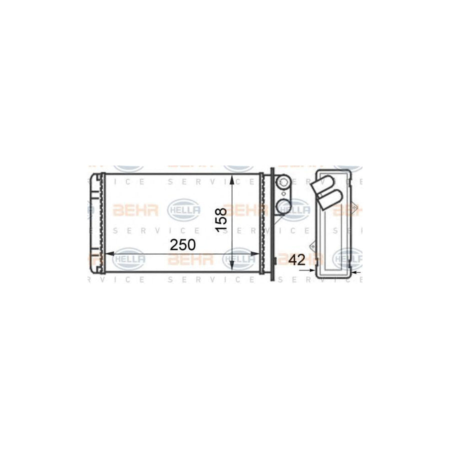 Hella 8FH 351 024-331 Heater Matrix