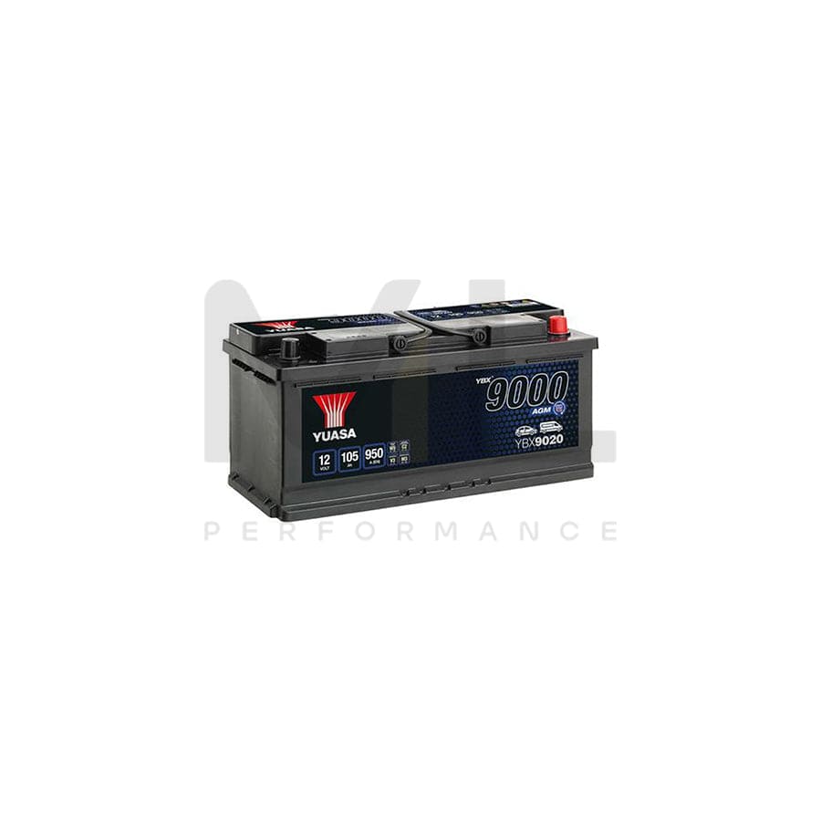 Yuasa YBX9020 12v 105Ah AGM Start Stop Plus Battery | ML Performance UK Car Parts