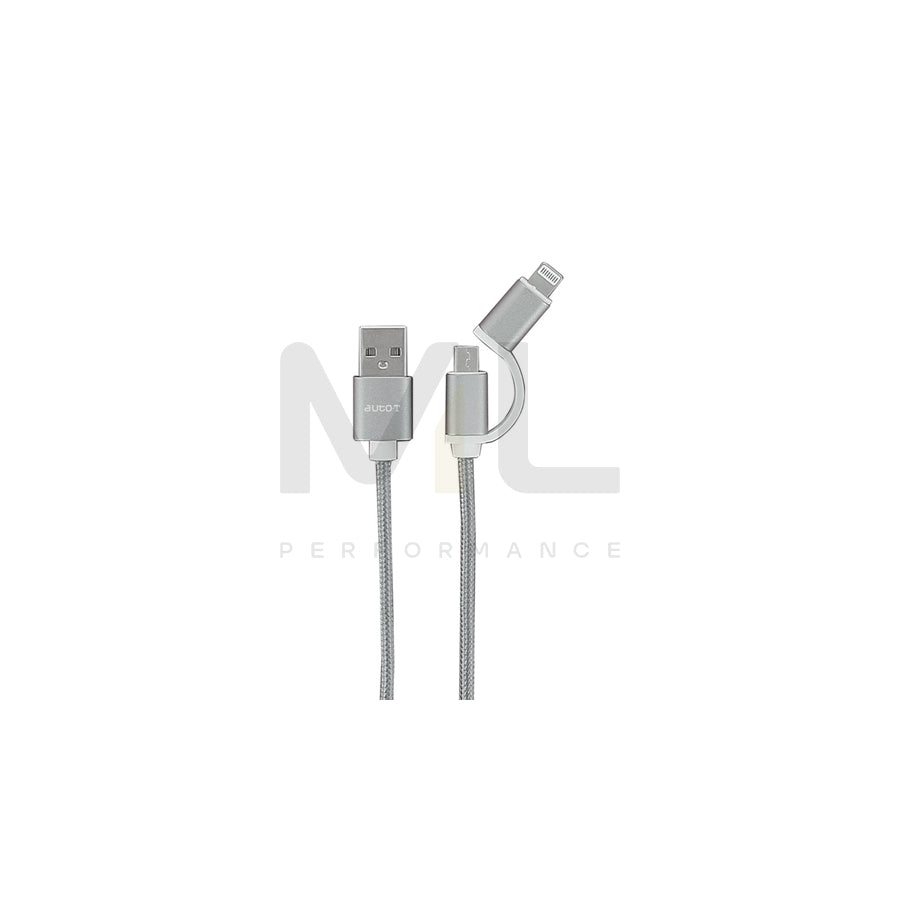 AUTO-T 540203 USB charge cable Silver, Blister Pack | ML Performance Car Parts