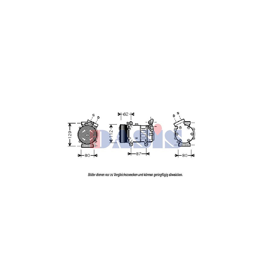 AKS Dasis 851413N Compressor, Air Conditioning | ML Performance UK