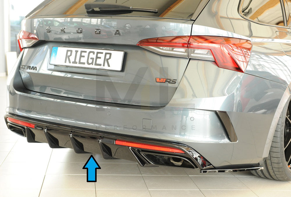 Rieger 00088254 Skoda NX Octavia RS Rear Diffuser 6 | ML Performance UK Car Parts