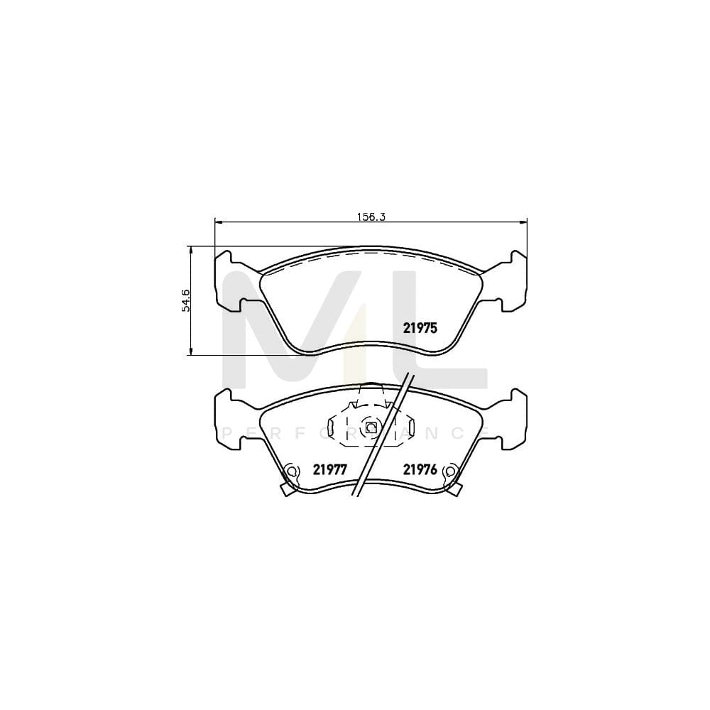 Hella 8DB 355 016-981 Brake Pad Set For Toyota Avensis With Acoustic Wear Warning | ML Performance Car Parts