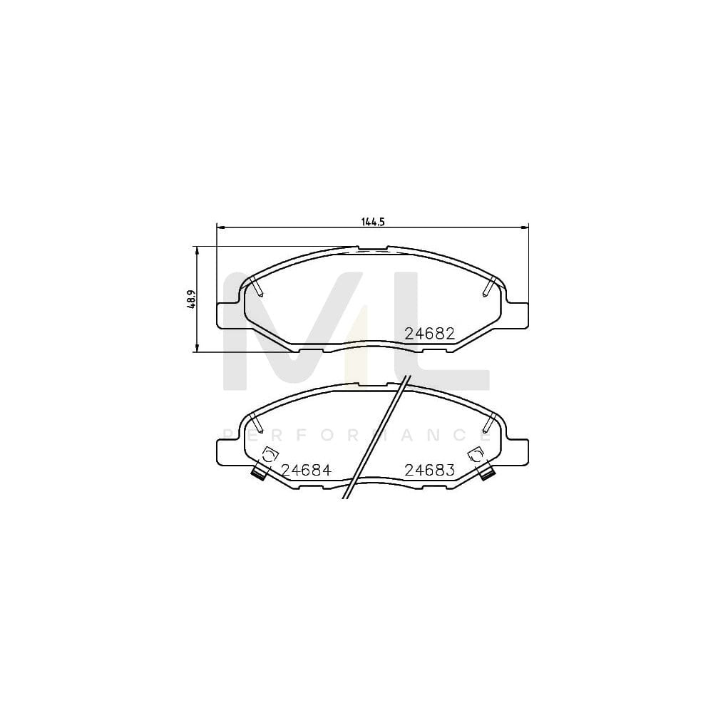 Hella 8DB 355 014-371 Brake Pad Set With Acoustic Wear Warning | ML Performance Car Parts