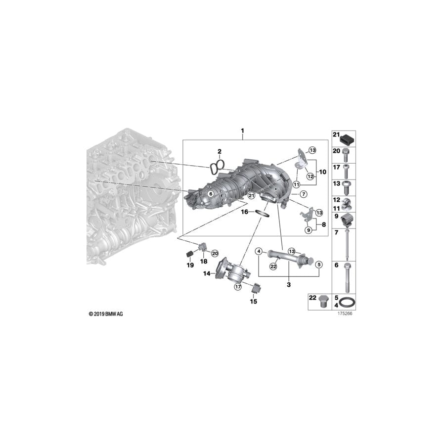 Genuine BMW 11617801439 E81 E90 E60 Fastening Elements M6X76 (Inc. 318d, X1 18d & X1 23dX) | ML Performance UK Car Parts