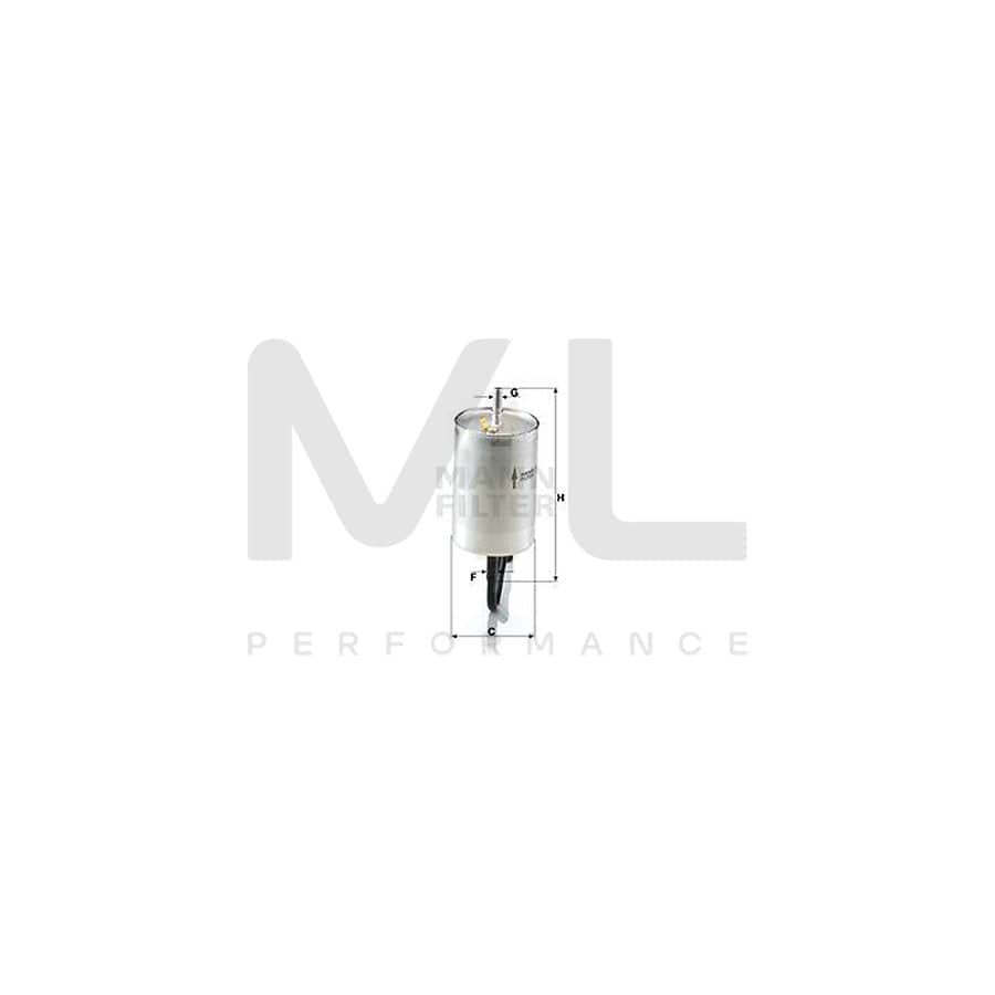 MANN-FILTER WK 832/1 Fuel filter In-Line Filter | ML Performance Car Parts