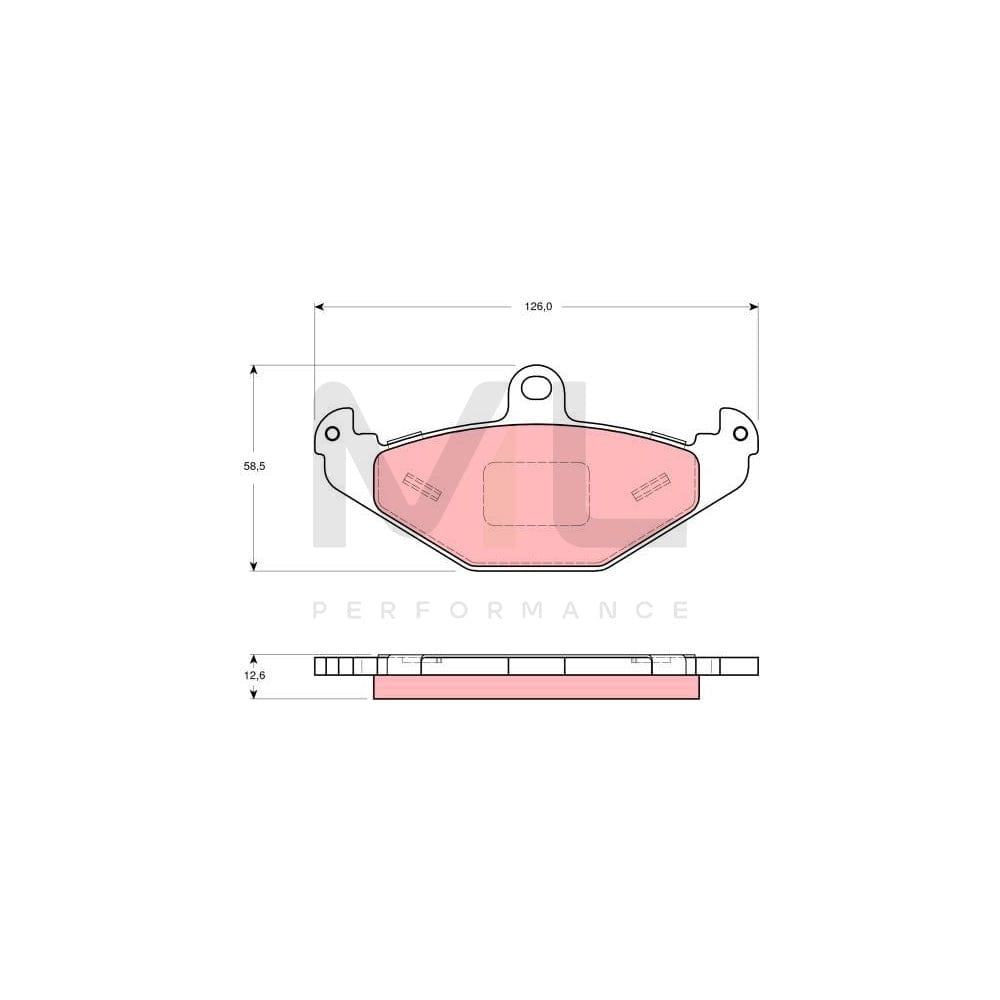 TRW Gdb1494 Brake Pad Set Not Prepared For Wear Indicator | ML Performance Car Parts