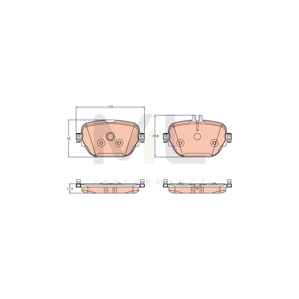 TRW Gdb2191 Brake Pad Set Prepared For Wear Indicator | ML Performance Car Parts