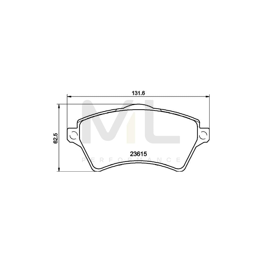 Hella 8DB 355 009-761 Brake Pad Set For Land Rover Freelander Not Prepared For Wear Indicator | ML Performance Car Parts