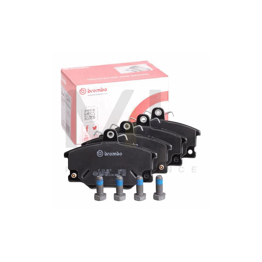 Brembo P 23 017 Brake Pad Set With Acoustic Wear Warning, With Brake Caliper Screws | ML Performance Car Parts