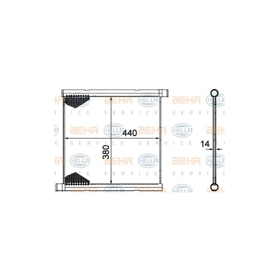 Hella 8MK 376 754-601 Engine Radiator For Smart Fortwo