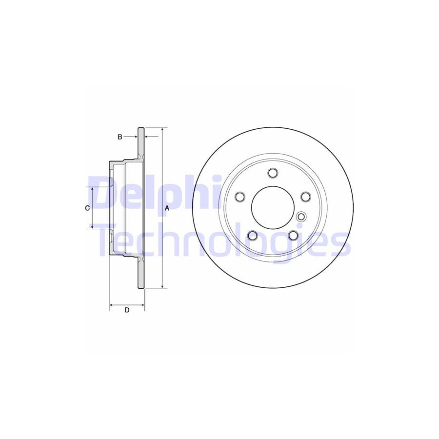 Delphi Bg2624 Brake Disc For Bmw 3 Series