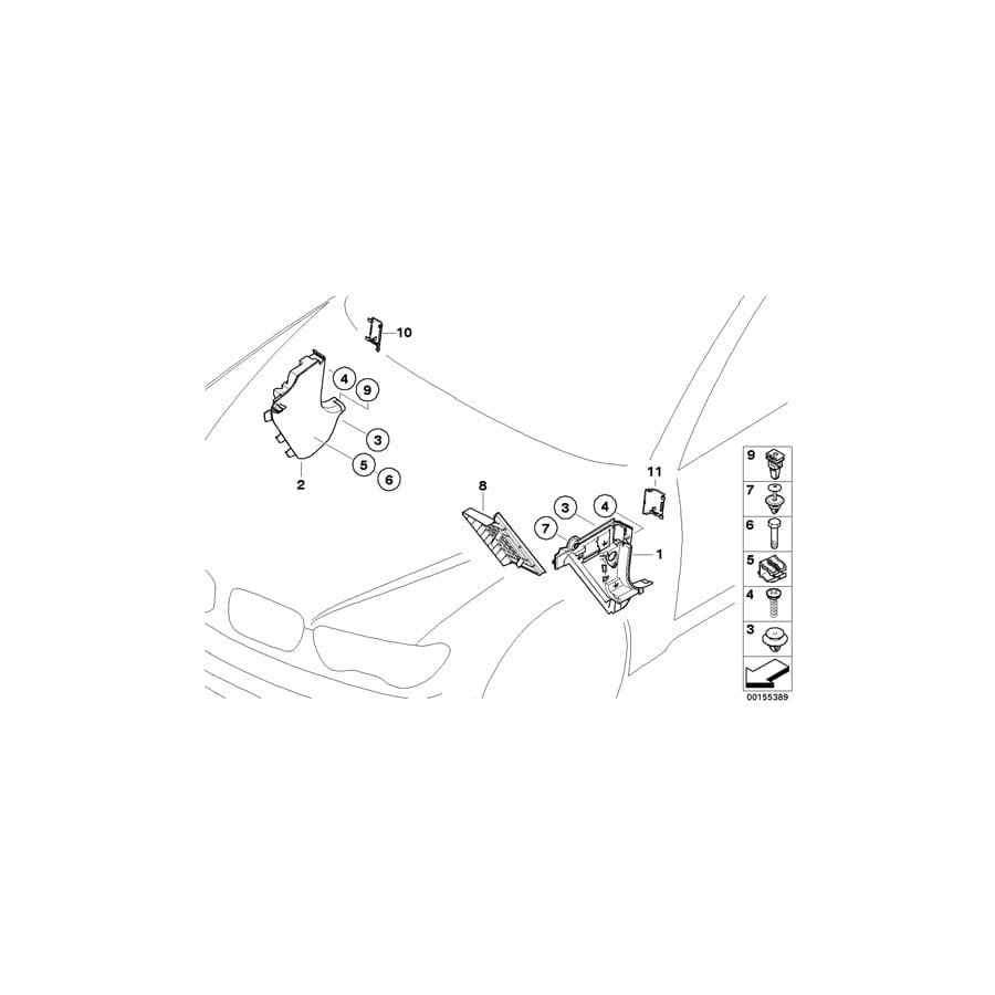 Genuine BMW 51437013795 E66 E67 E65 Driver'S Footrest NATURBRAUN (Inc. 760Li, 750Li & 730i) | ML Performance UK Car Parts