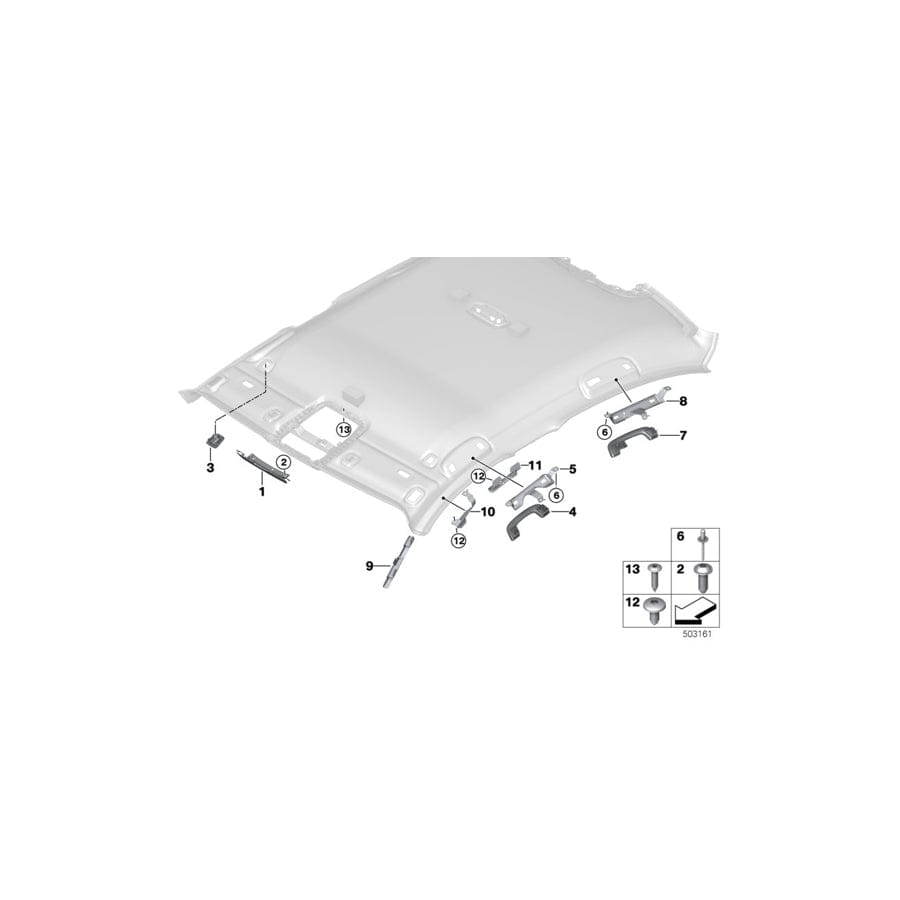 Genuine BMW 51447433284 G20 Deformation Panel, A-Pillar, Upper Right (Inc. 330iX, M340i & M340iX) | ML Performance UK Car Parts