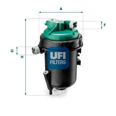 UFI 55.145.00 Fuel Filter For Fiat Multipla (186)