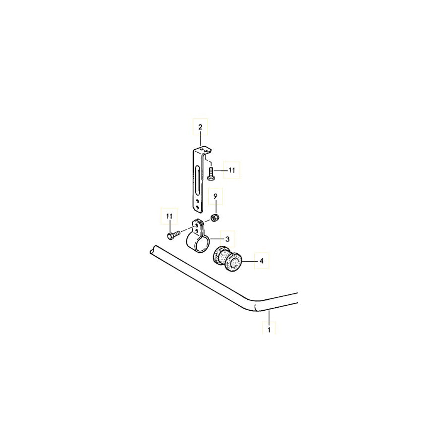 Genuine Porsche Drop Link Bracket Support Kit Front Porsche 944 | ML Performance UK Car Parts