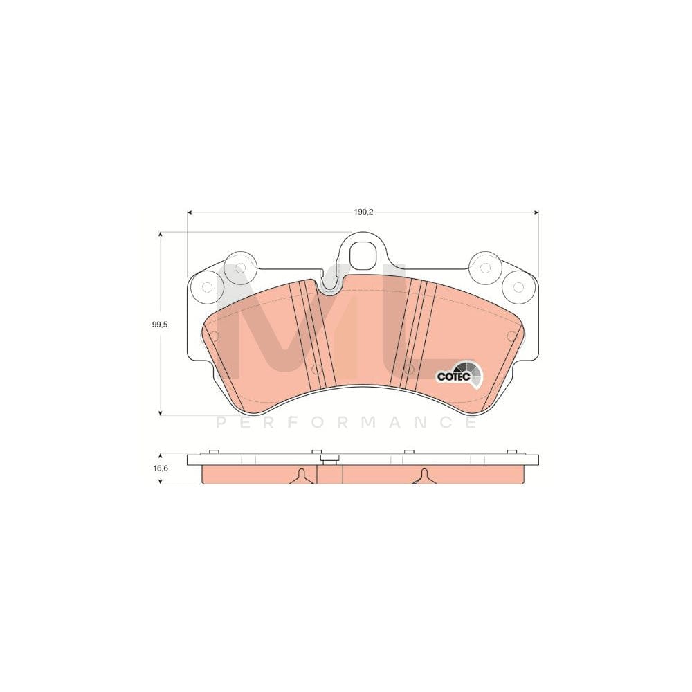 TRW Cotec Gdb1547 Brake Pad Set Prepared For Wear Indicator | ML Performance Car Parts