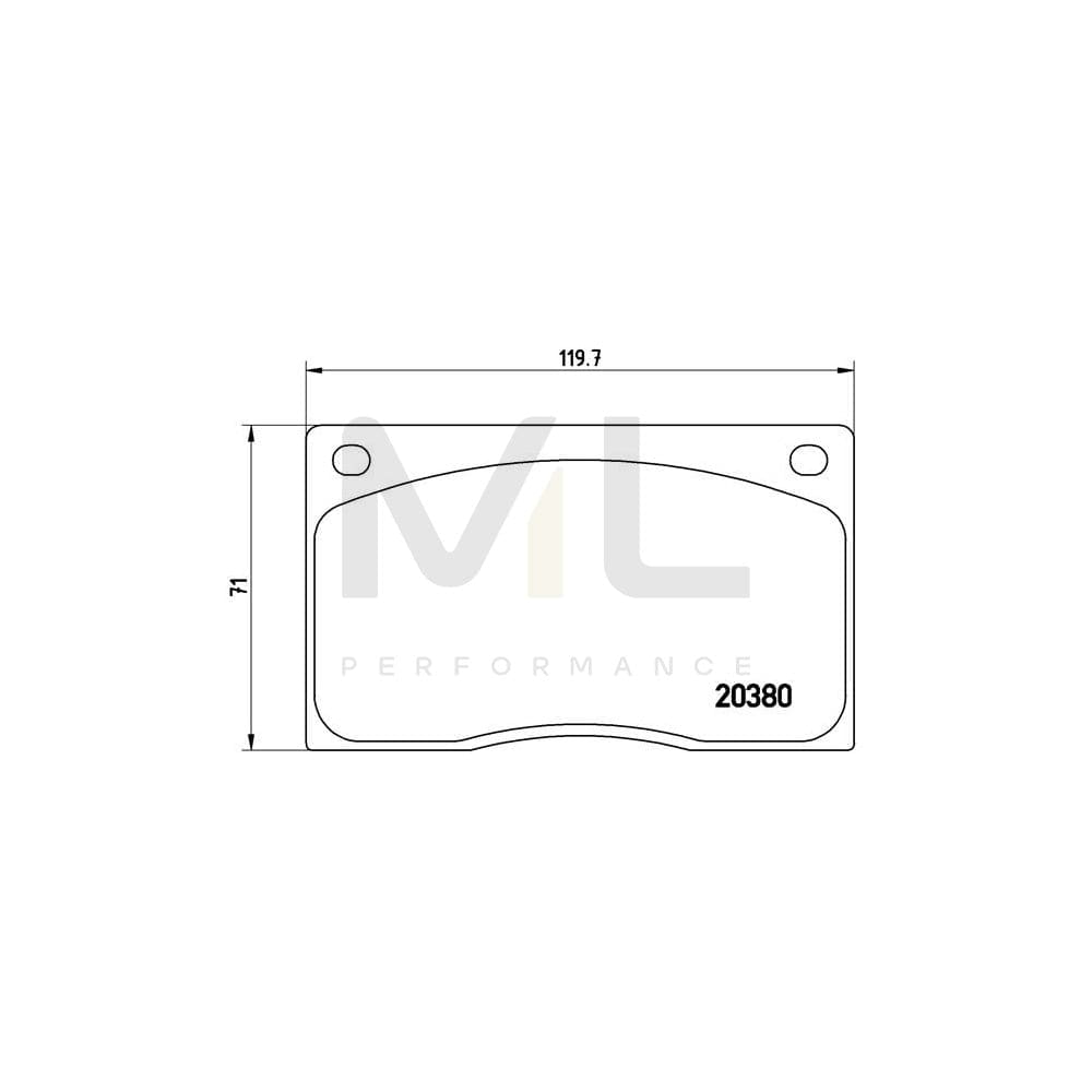 Brembo P 36 003 Brake Pad Set Excl. Wear Warning Contact | ML Performance Car Parts