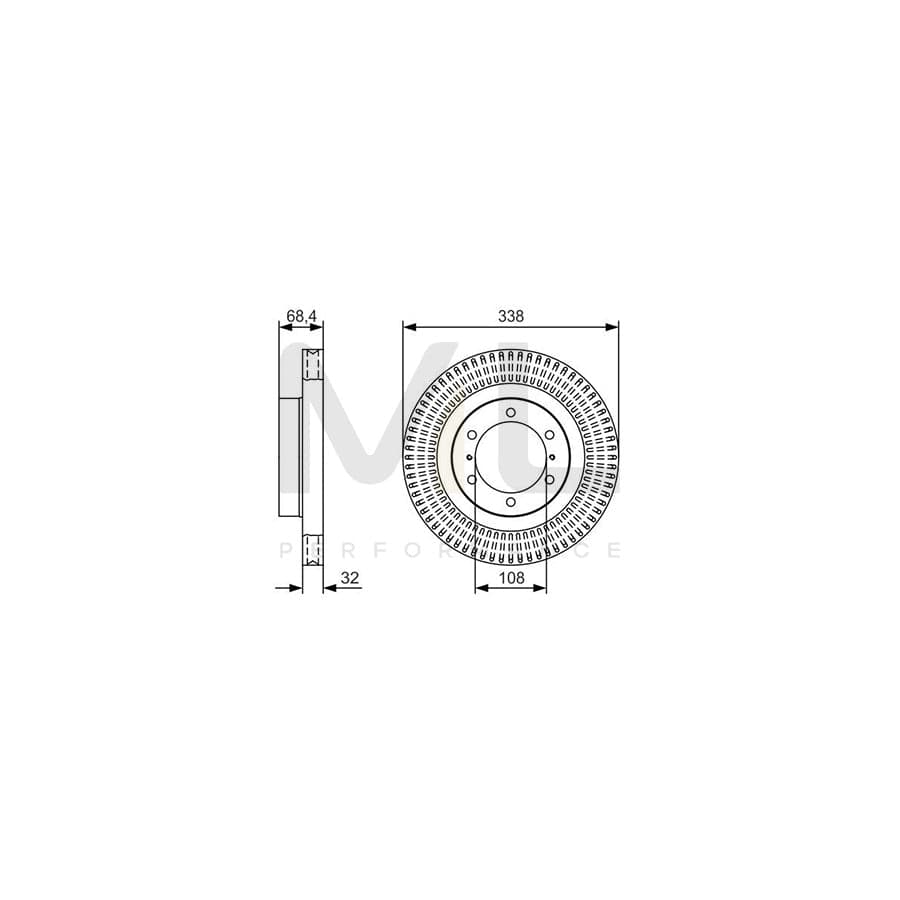 BOSCH 0 986 479 T09 Brake Disc Vented, Oiled | ML Performance Car Parts