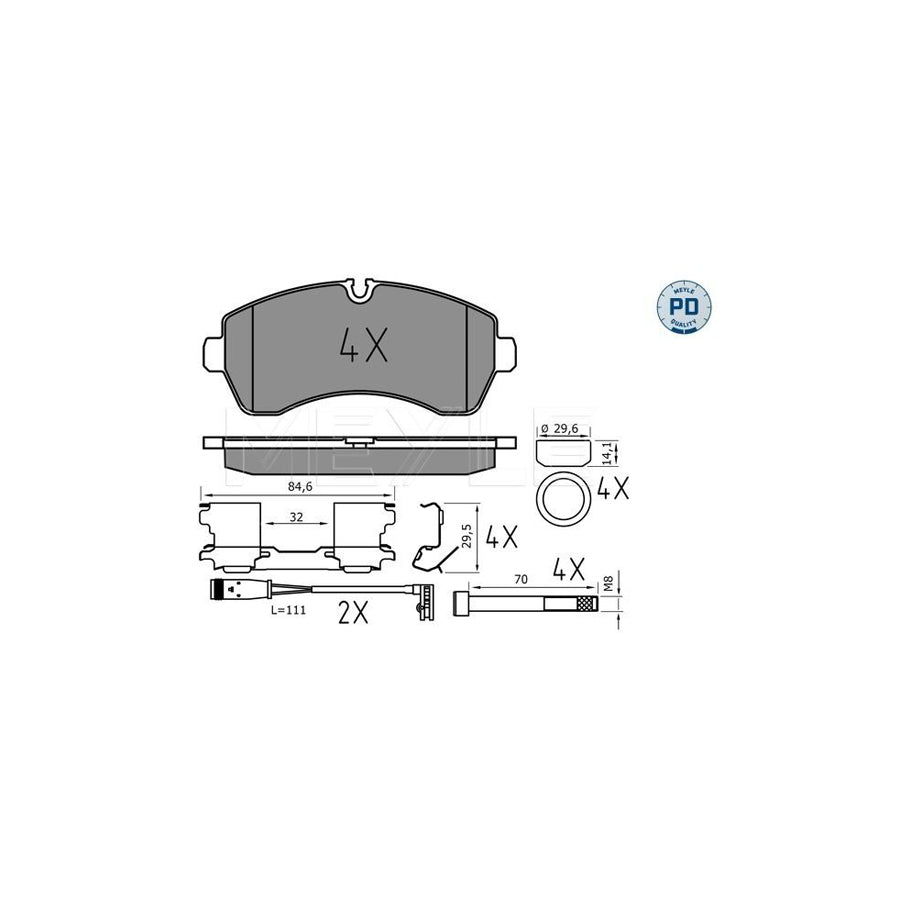 Meyle 025 292 0020/Pd Brake Pad Set