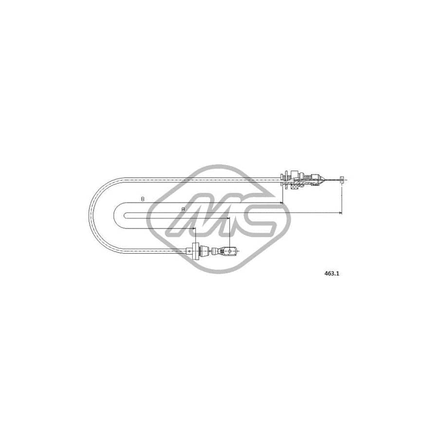 Metalcaucho 81532 Throttle Cable | ML Performance UK Car Parts