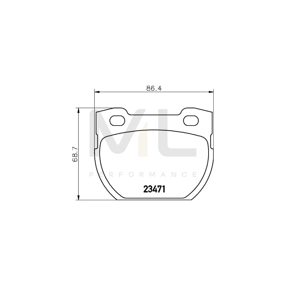 Hella 8DB 355 010-921 Brake Pad Set For Land Rover Defender Not Prepared For Wear Indicator | ML Performance Car Parts