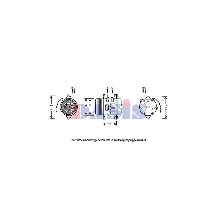 AKS Dasis 850307N Compressor, Air Conditioning | ML Performance UK