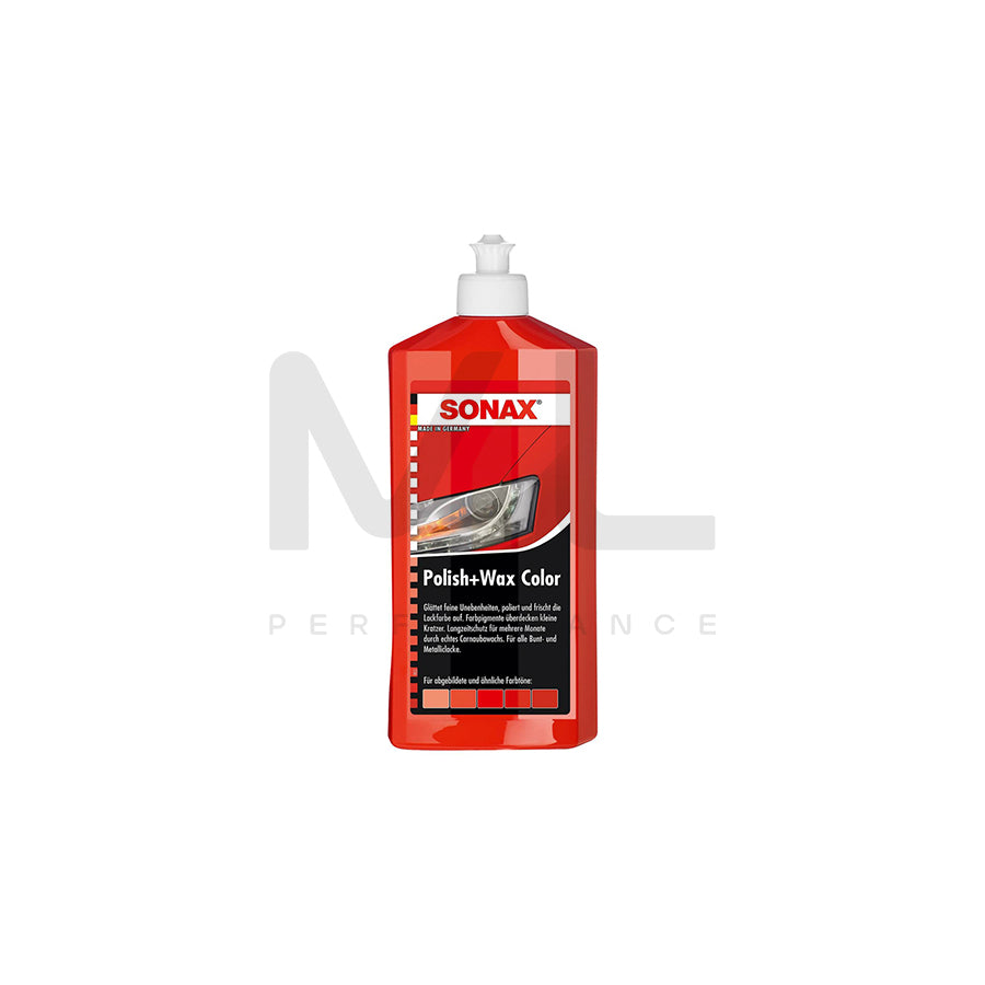 Sonax Polish + Wax COLOR Red 500ml | ML Performance Car Care