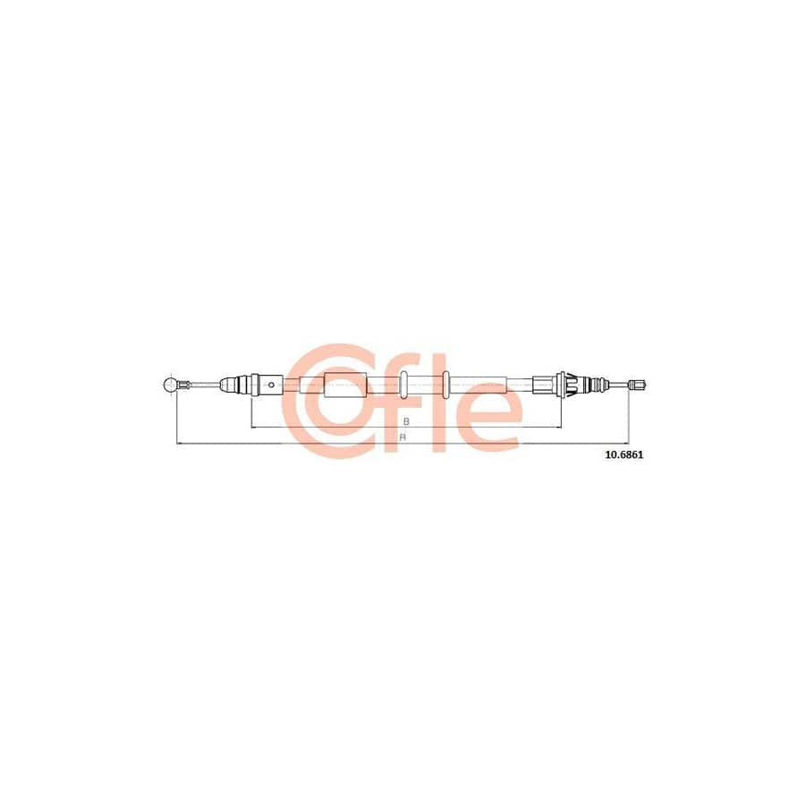 Cofle 10.6861 Hand Brake Cable