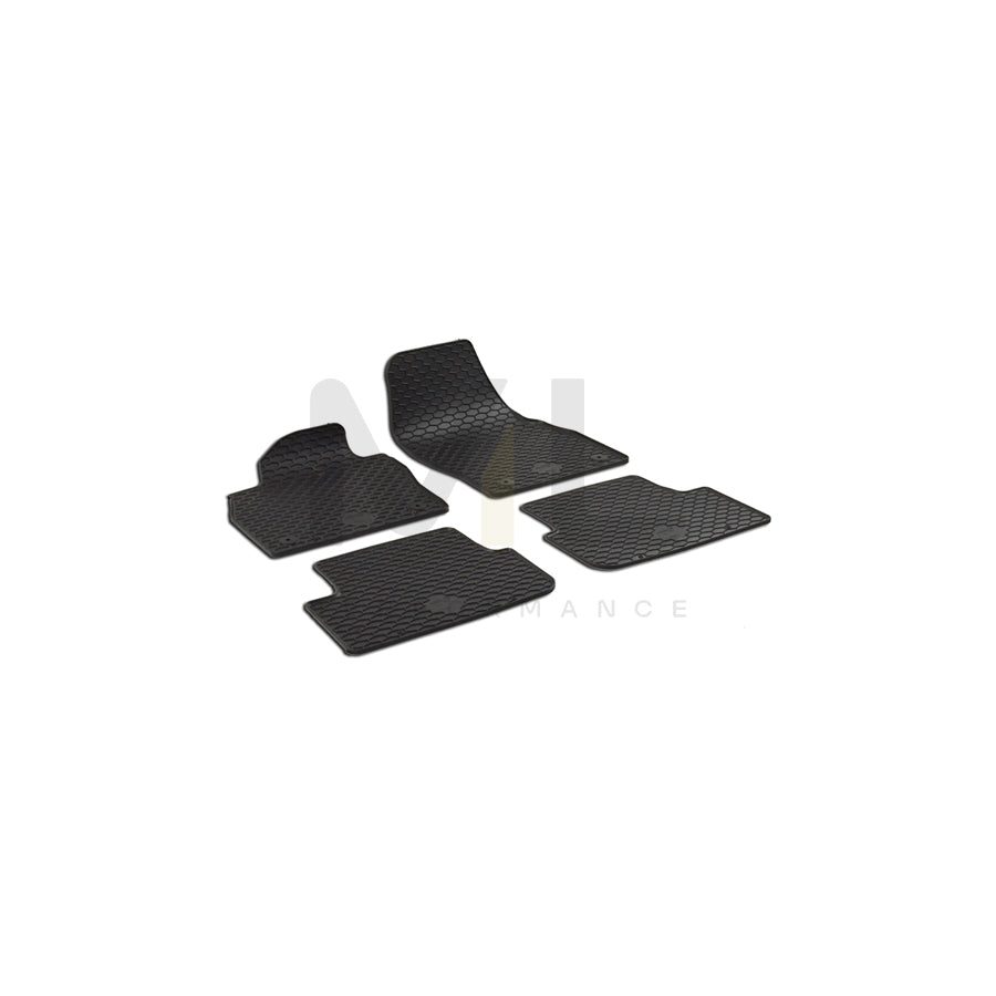 WALSER Tailored 50814 Floor mat set Elastomer, Front and Rear, Quantity: 4, Black | ML Performance Car Parts