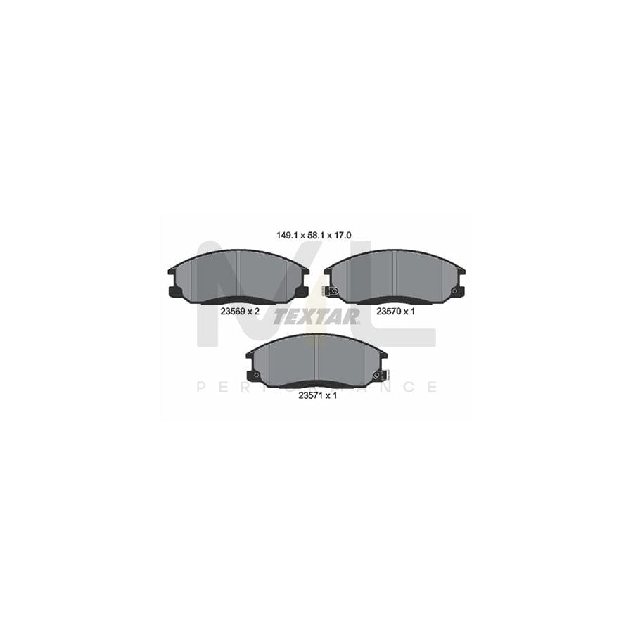 TEXTAR 2356901 Brake pad set with acoustic wear warning | ML Performance Car Parts