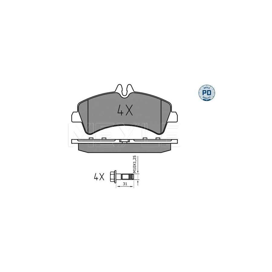 Meyle 025 292 1720/Pd Brake Pad Set