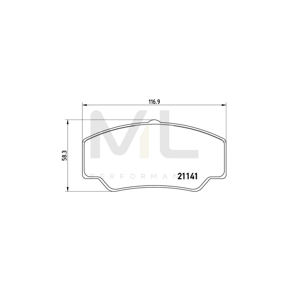 Brembo P 24 023 Brake Pad Set For Ford Transit Excl. Wear Warning Contact | ML Performance Car Parts