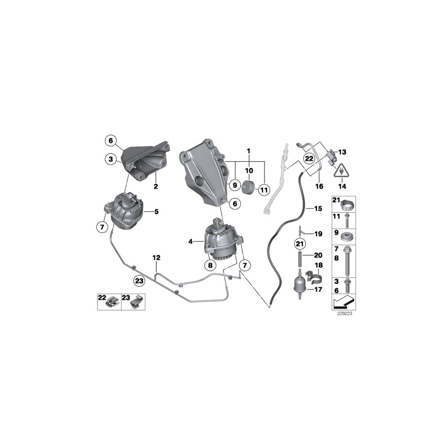 Genuine BMW 22116777624 F13 Engine Supporting Bracket, Right (Inc. 740dX, 530dX & 740LdX) | ML Performance UK Car Parts