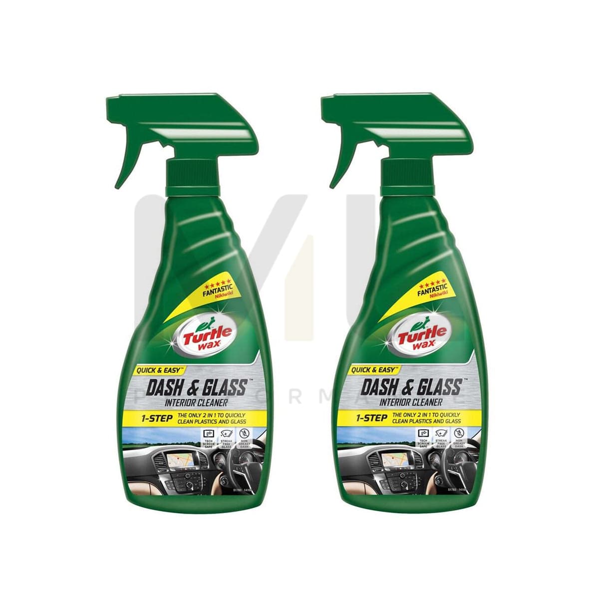 Turtle Wax Dash & Glass Car Interior Cleaner 2 X 500 Ml