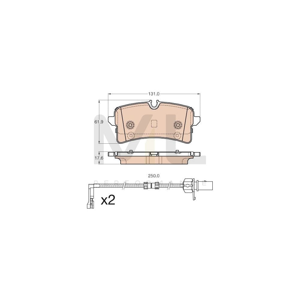 TRW Gdb1975 Brake Pad Set For Audi A8 D4 (4H2, 4H8, 4Hc, 4Hl) Incl. Wear Warning Contact | ML Performance Car Parts