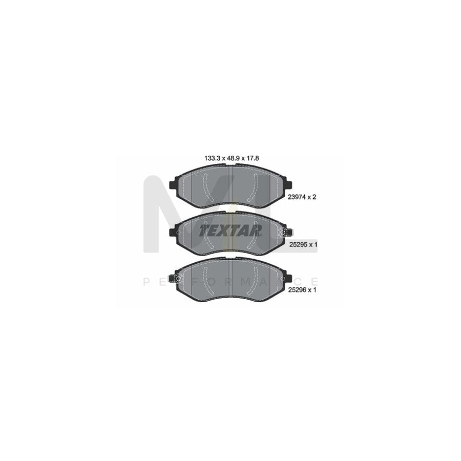 TEXTAR 2397406 Brake pad set with acoustic wear warning | ML Performance Car Parts