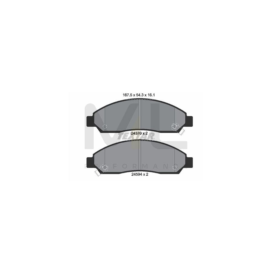 TEXTAR 2437001 Brake pad set with acoustic wear warning | ML Performance Car Parts