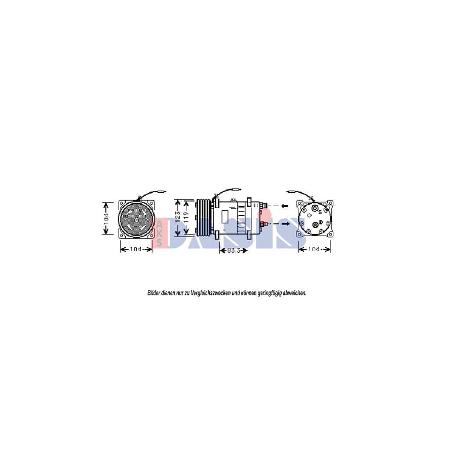 AKS Dasis 850308N Compressor, Air Conditioning | ML Performance UK