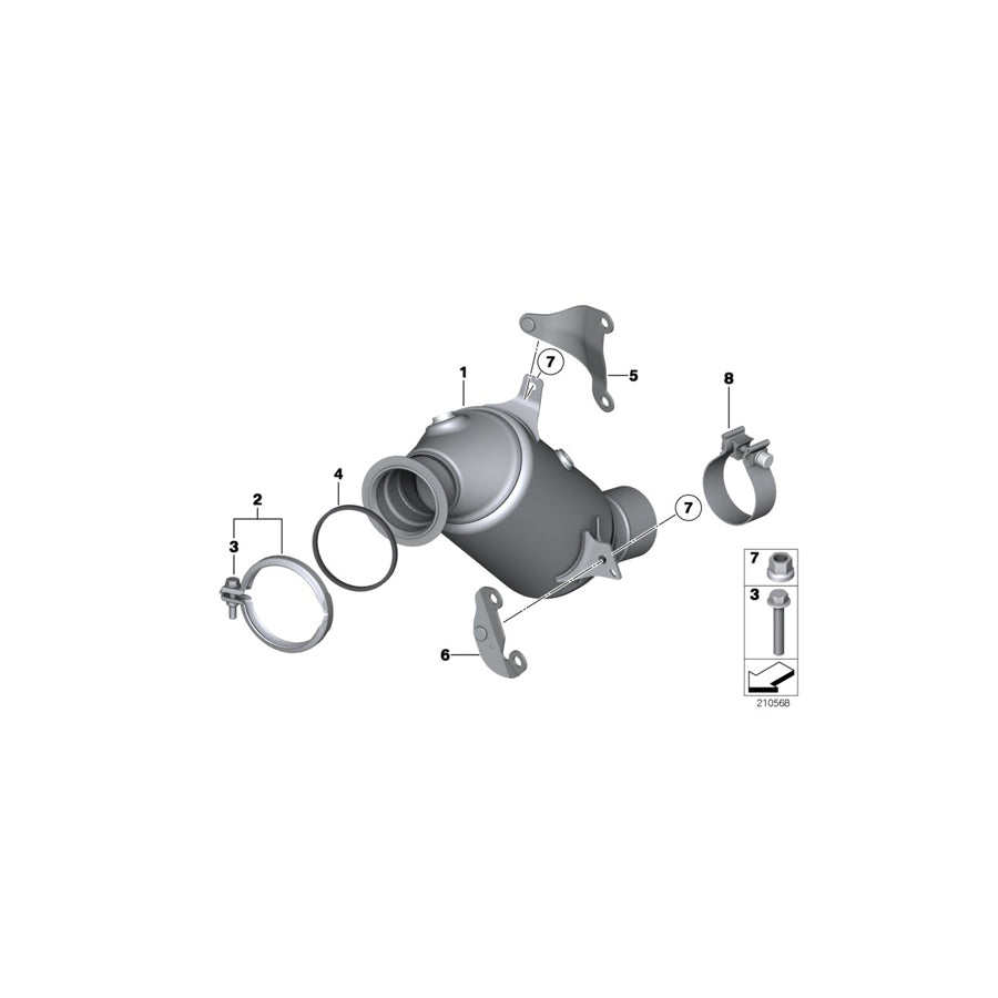 Genuine BMW 18407645241 F13 Exch Catalytic Converter Close To Engine (Inc. X5 40iX, 535iX & 740Li) | ML Performance UK Car Parts