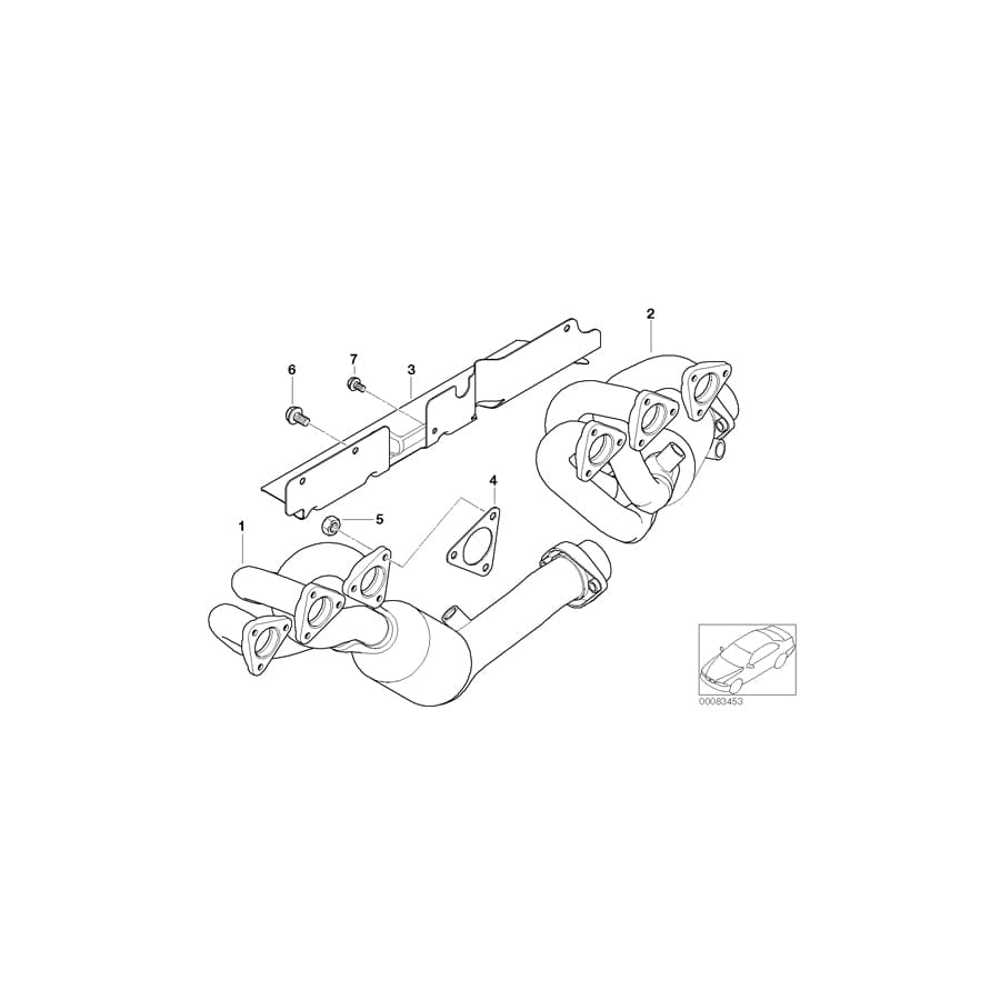 Genuine BMW 11627834674 E46 E36 Rp-Exhaust Manifold With Catalytic Conv. ZYL. 4-6 (Inc. M3 & Z3 M) | ML Performance UK Car Parts