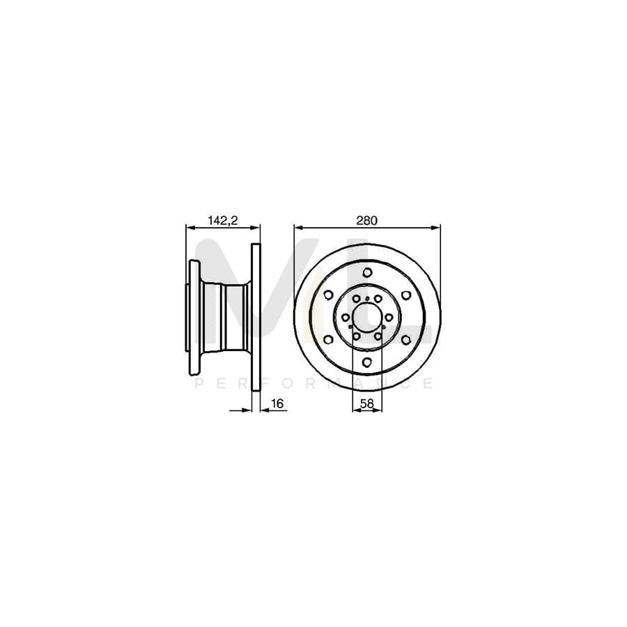 BOSCH 0 986 478 649 Brake Disc for IVECO Daily Solid, Oiled | ML Performance Car Parts