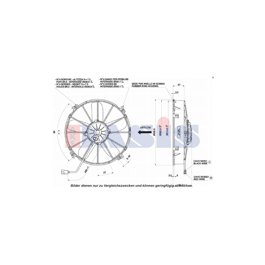 AKS Dasis 870208N Fan, A / C Condenser | ML Performance UK