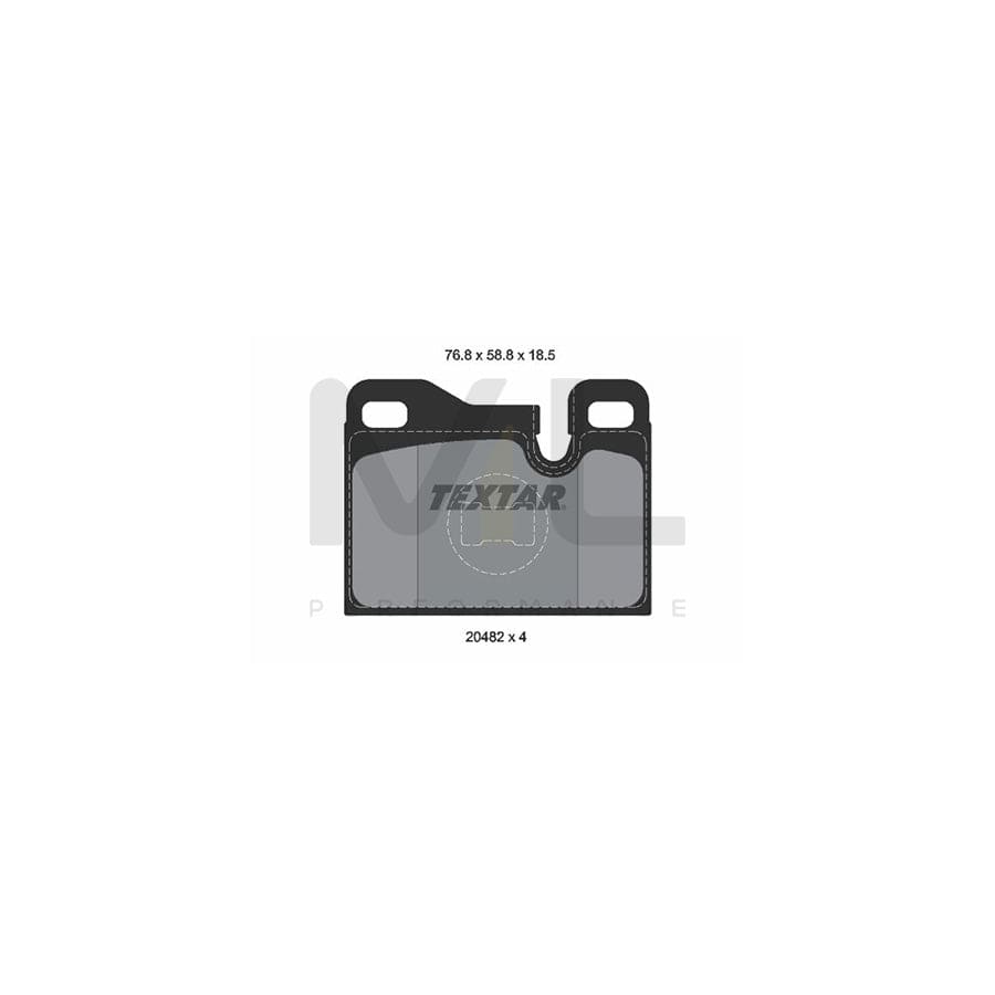 TEXTAR 2048203 Brake pad set prepared for wear indicator | ML Performance Car Parts