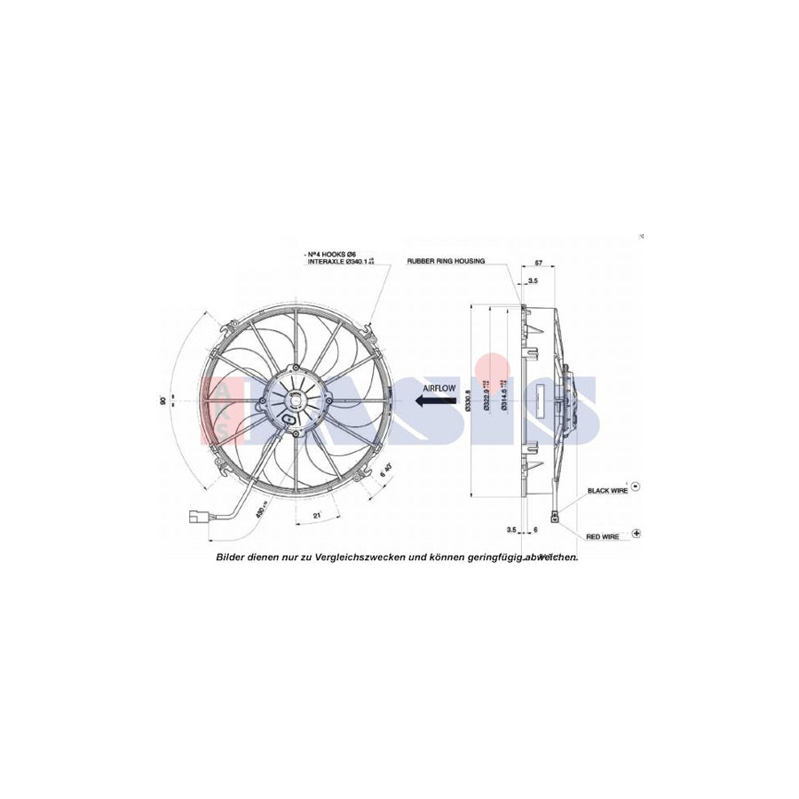 AKS Dasis 870209N Fan, A / C Condenser | ML Performance UK