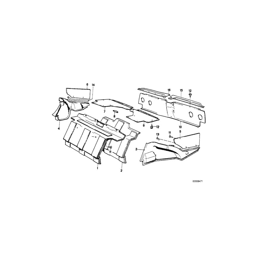 Genuine BMW 51471900264 E24 Panel Wheel Housing Part.Trunk Right ANTHRAZIT (Inc. 633CSi, 635CSi & 628CSi) | ML Performance UK Car Parts