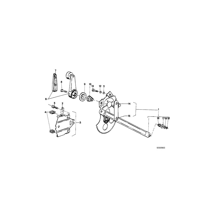 Genuine BMW 51321809602 E12 Window Lifter Front Right (Inc. 518, 528 & 520i) | ML Performance UK Car Parts