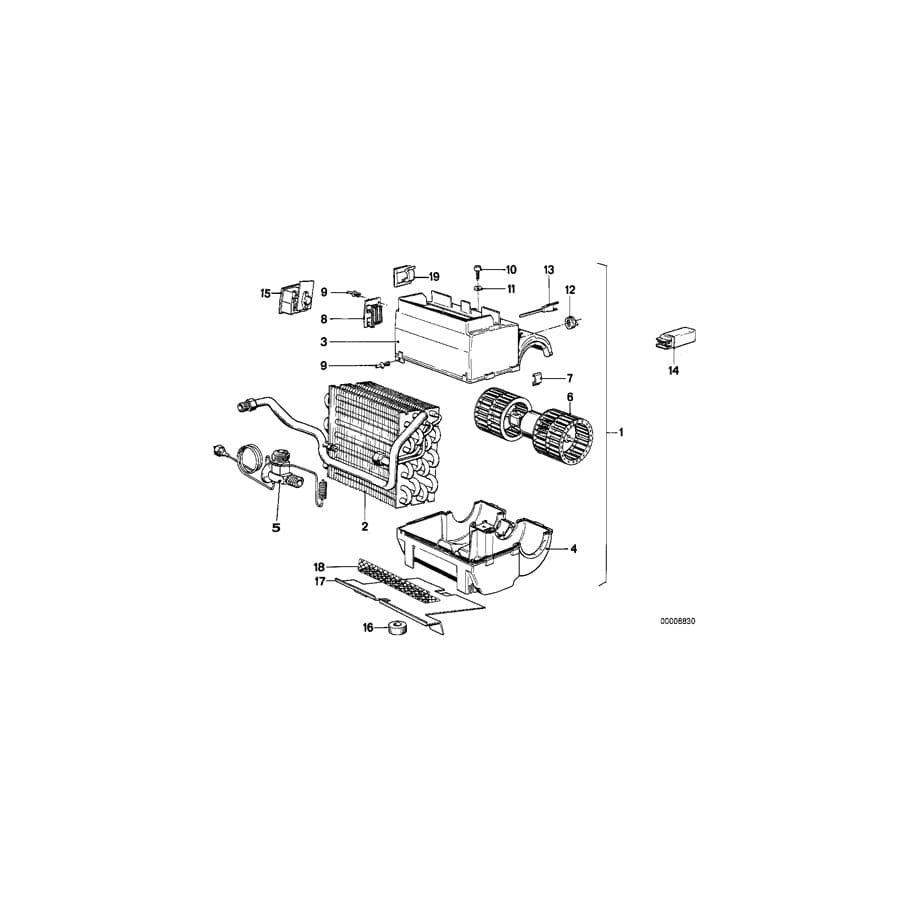 Genuine BMW 64501376710 E23 E24 E28 Control Unit KLIMA (Inc. 732i, 728iS & 628CSi) | ML Performance UK Car Parts