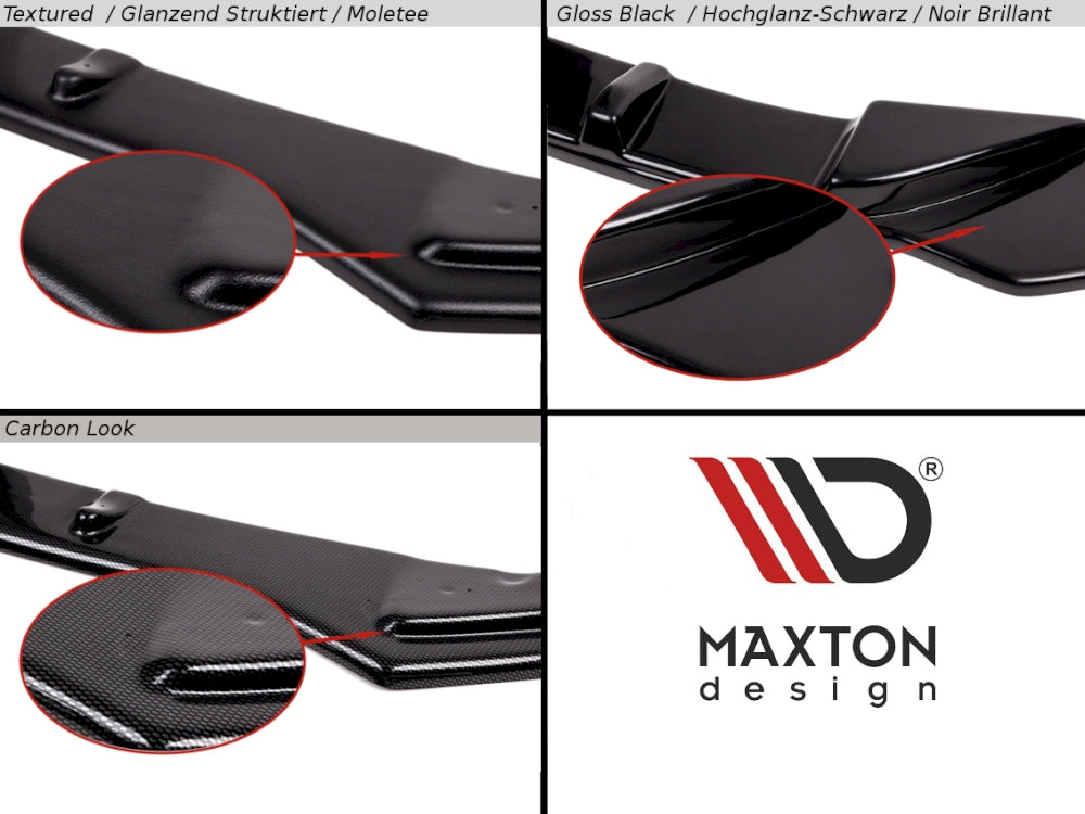 Maxton Design Ford Fiesta MK7 (for Rs Look Bumper) Front Splitter