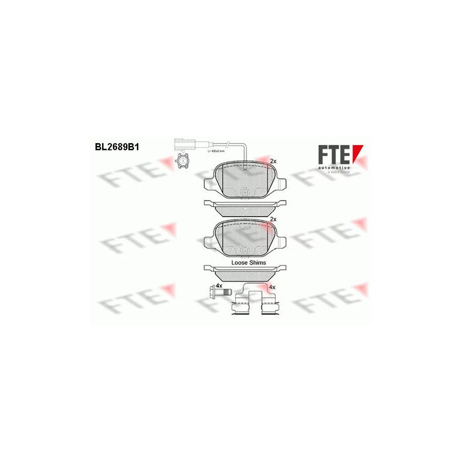 Fte BL2689B1 Brake Pad Set For Fiat Linea (323, 110) | ML Performance UK Car Parts